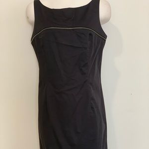 Black dress with silver decorative zipper size 10